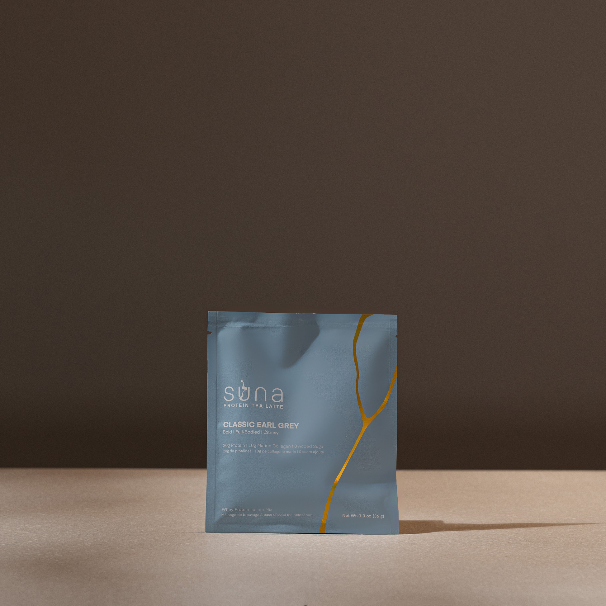 Single-serve assorted tea latte sachets – collagen-infused matcha, hojicha, earl grey, and milk tea