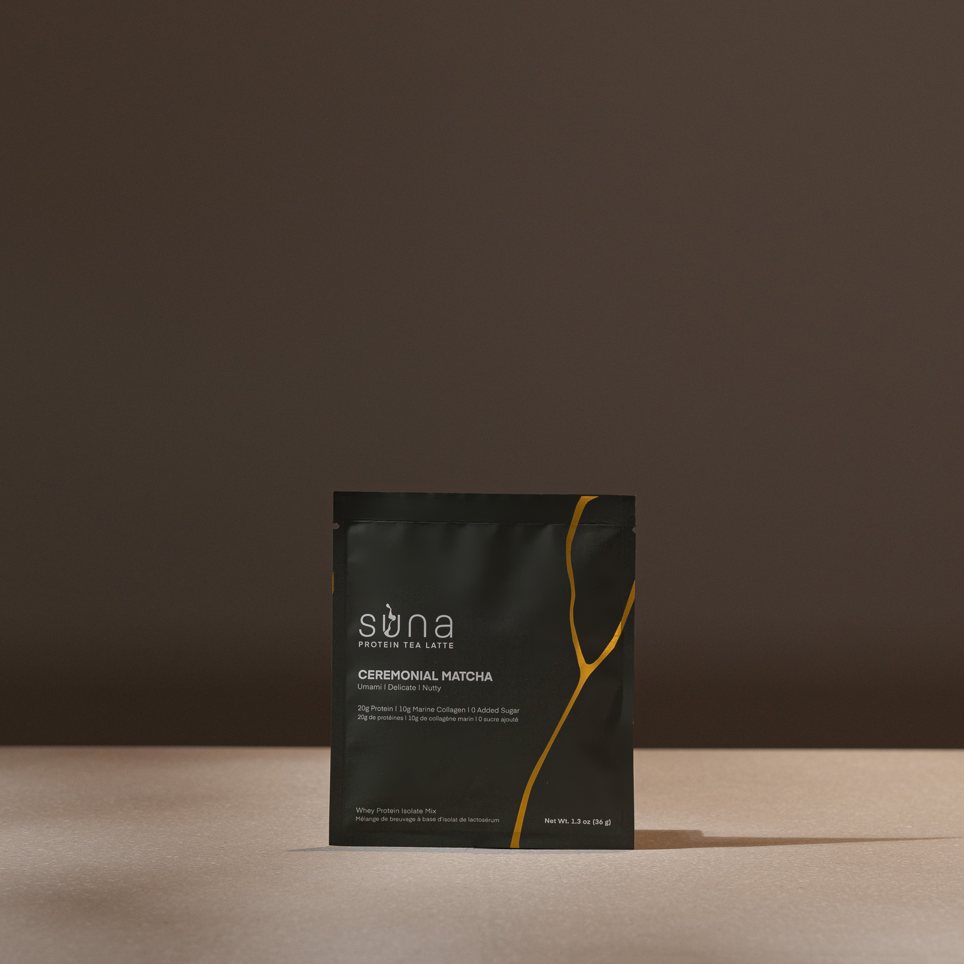 Experience the convenience of on-the-go protein tea lattes with Suna’s assorted protein powder sachet set, featuring all four signature blends: Matcha, Hojicha, Earl Grey, and Royal Milk Tea. Each sachet delivers 20g of clean protein and 10g of marine Suna 16-pack assorted protein tea latte sachets with matcha, hojicha, earl grey, and royal milk tea