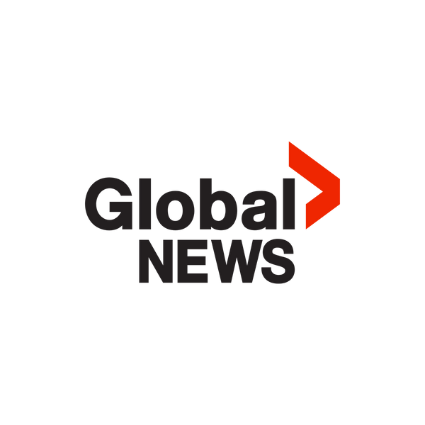 Global News logo with a red arrow on a white background - featuring Dr. Alex Bestiany