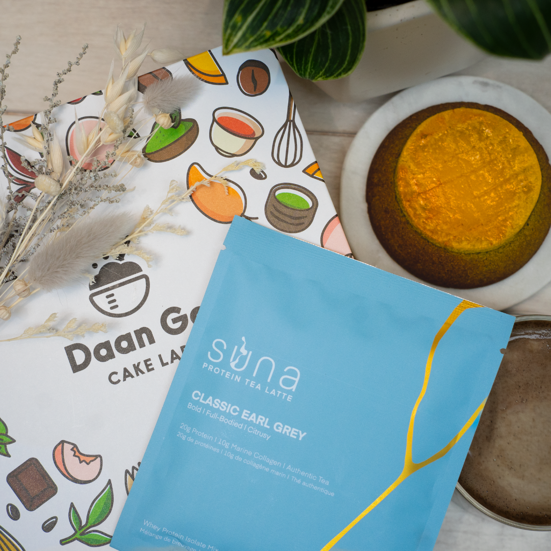 Suna Protein Tea Latte made into Protein Mochi Cookies