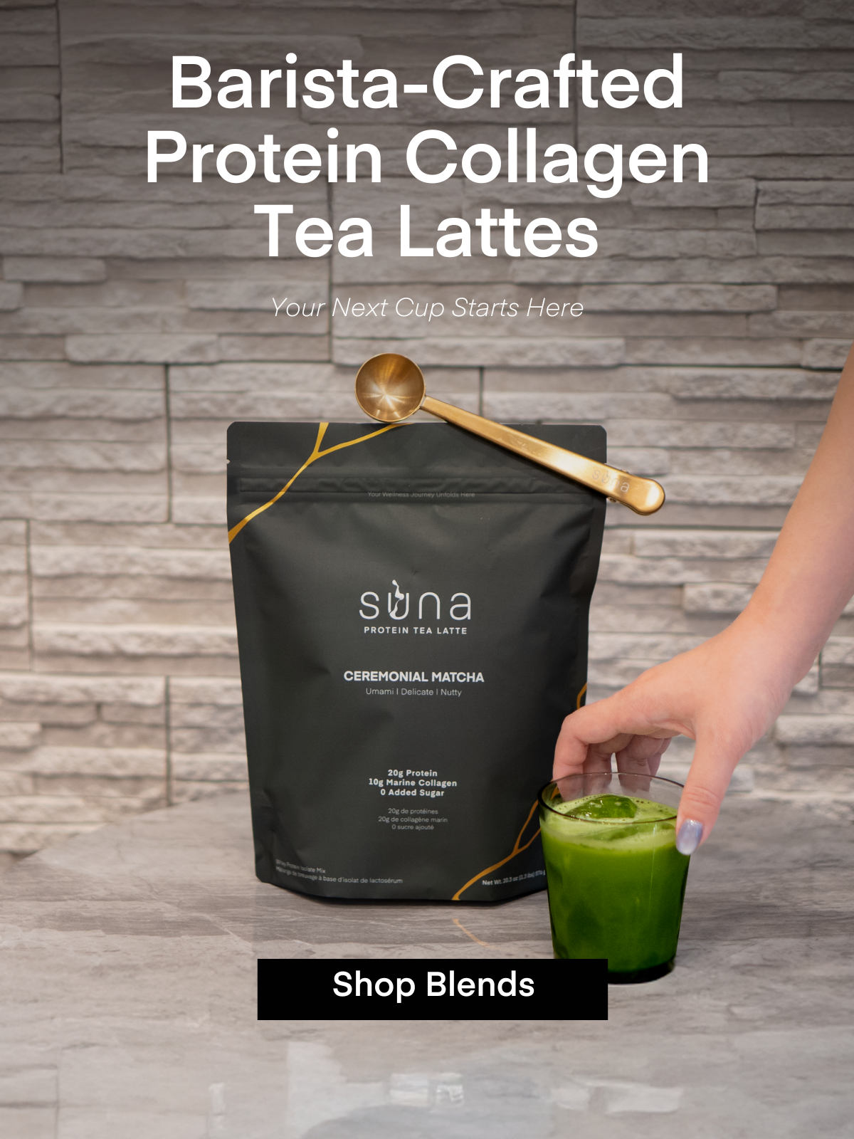 Suna Protein Tea Latte boosted with Collagen